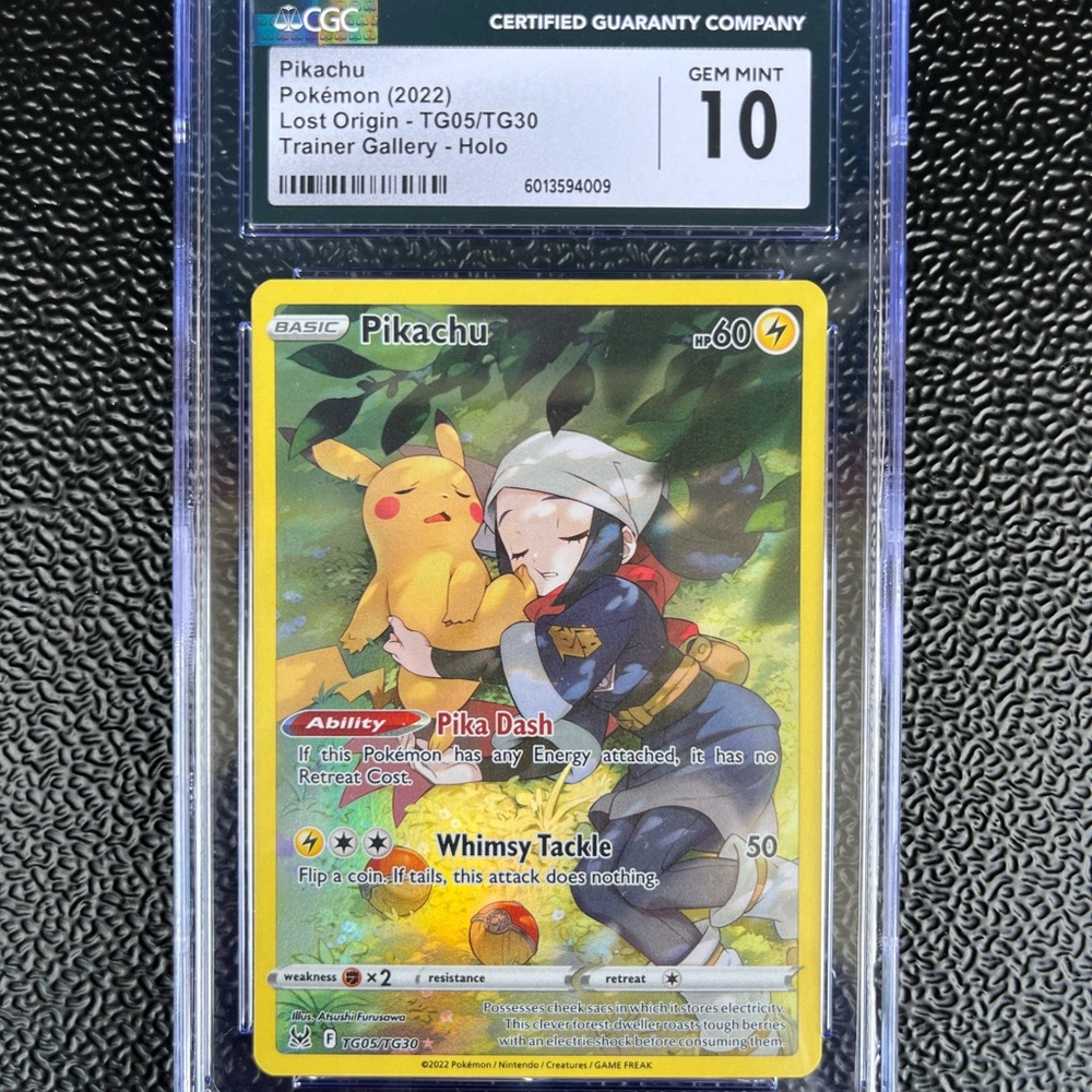 2022 CGC Gem Mint 10 Pokémon Pikachu TG05/TG30 Lost Origin Trainer Gallery-Holo
